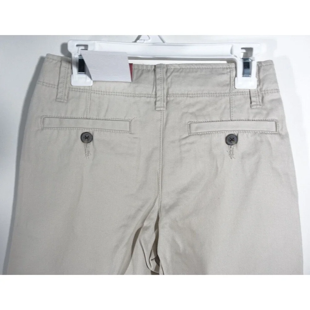 Arizona Jean Co Chino Shorts Boys 8 Adjustable Waist Cotton Stone Flat Front